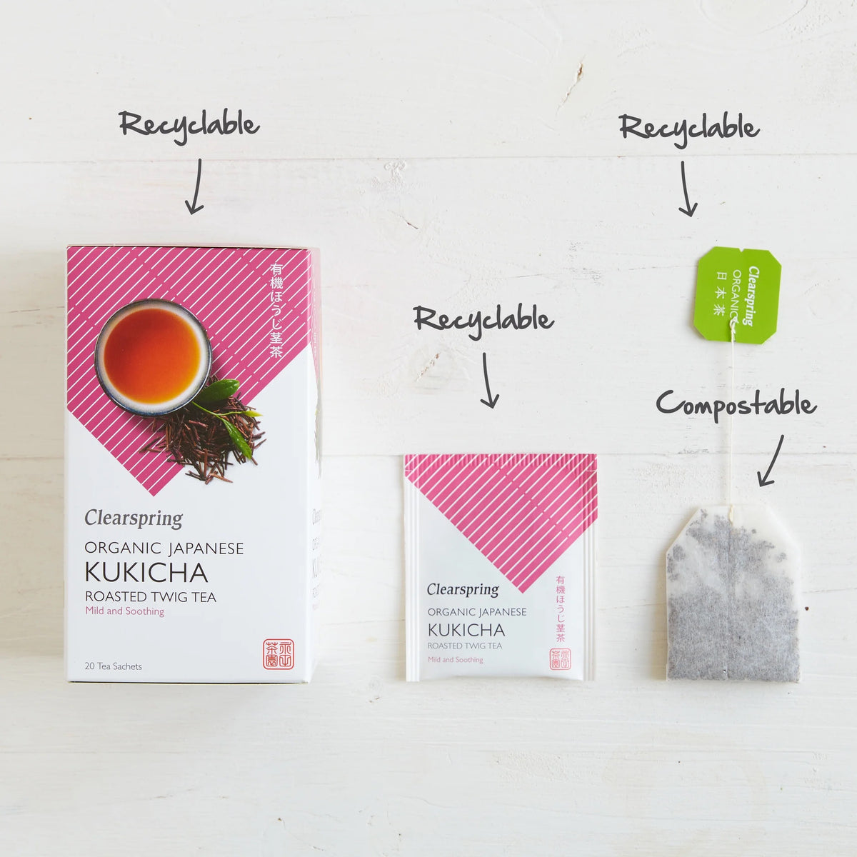 Clearspring Økologisk Japansk Kukicha-te
