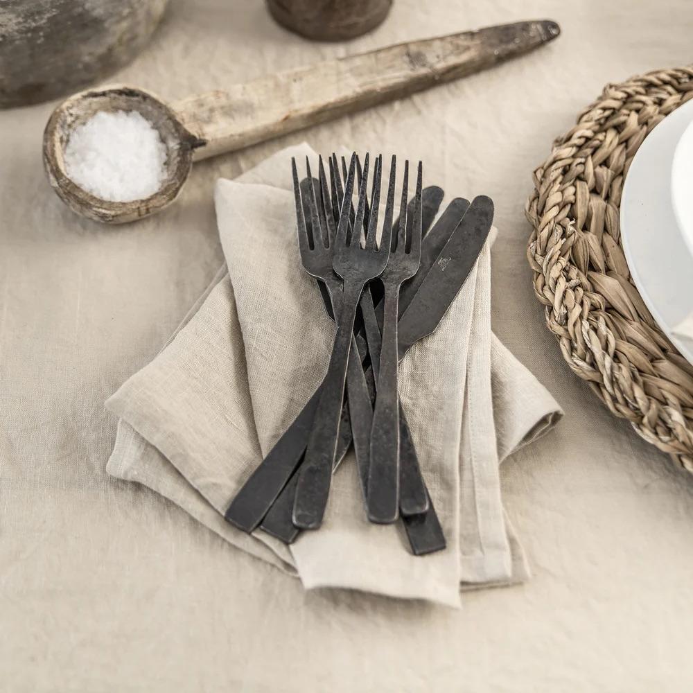 Linservietter - Naturfarget (2-pk)
