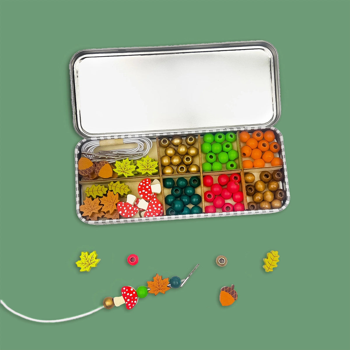 DIY-Kit - Armbånd m/Skogsmotiv (5 stk) | Cotton Twist
