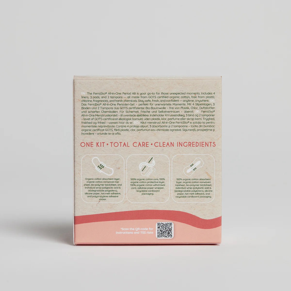 Menstruasjonskit All-in-One - Økologisk Bomull | Femi.Eko®