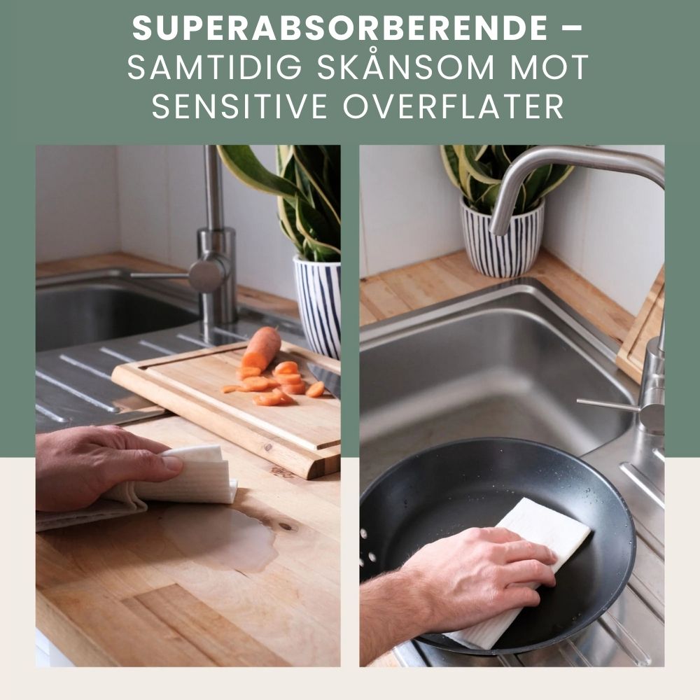 Plastfrie Vaskekluter (3-pk) - Blomster & Bier