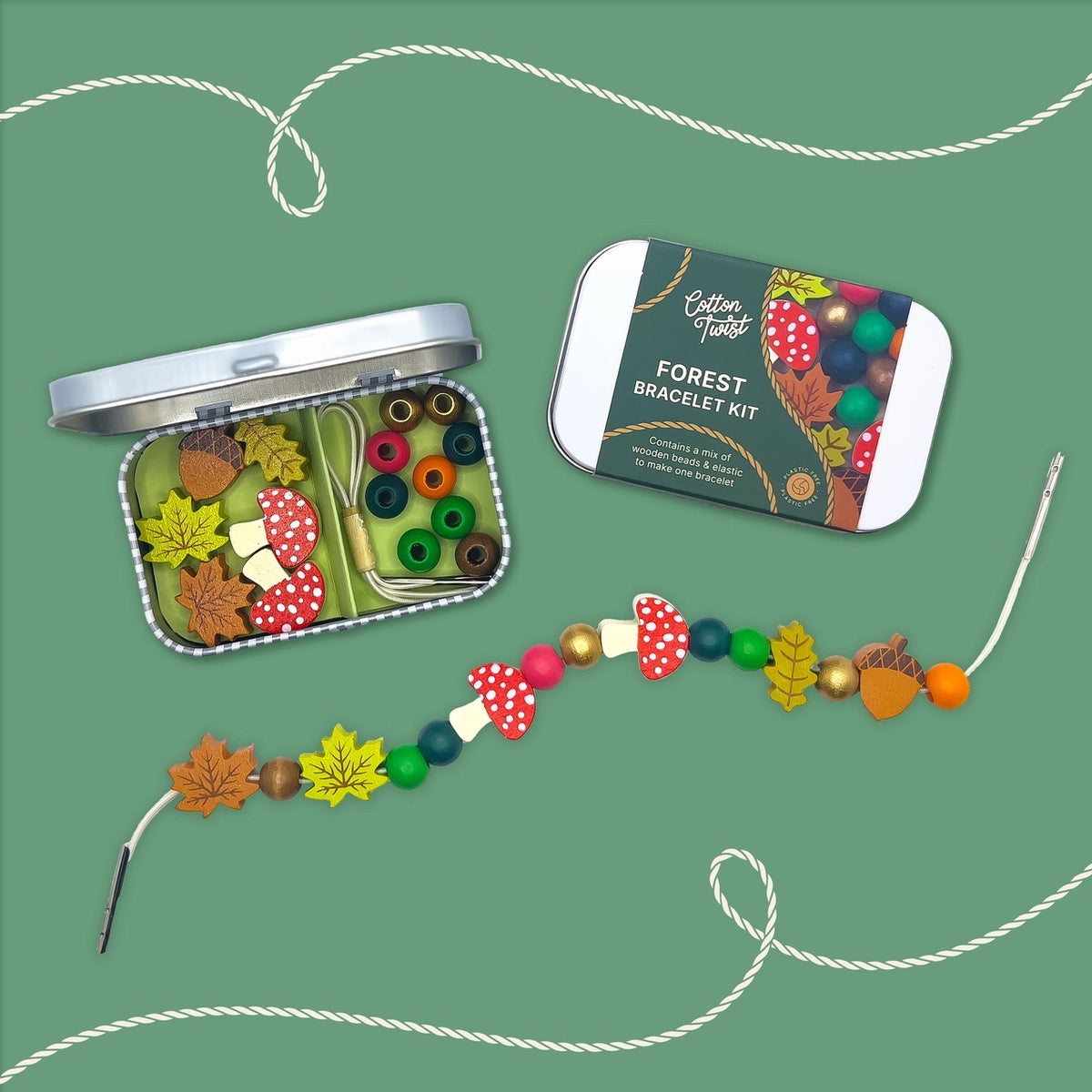 DIY-Kit - Armbånd m/Skogsmotiv | Cotton Twist