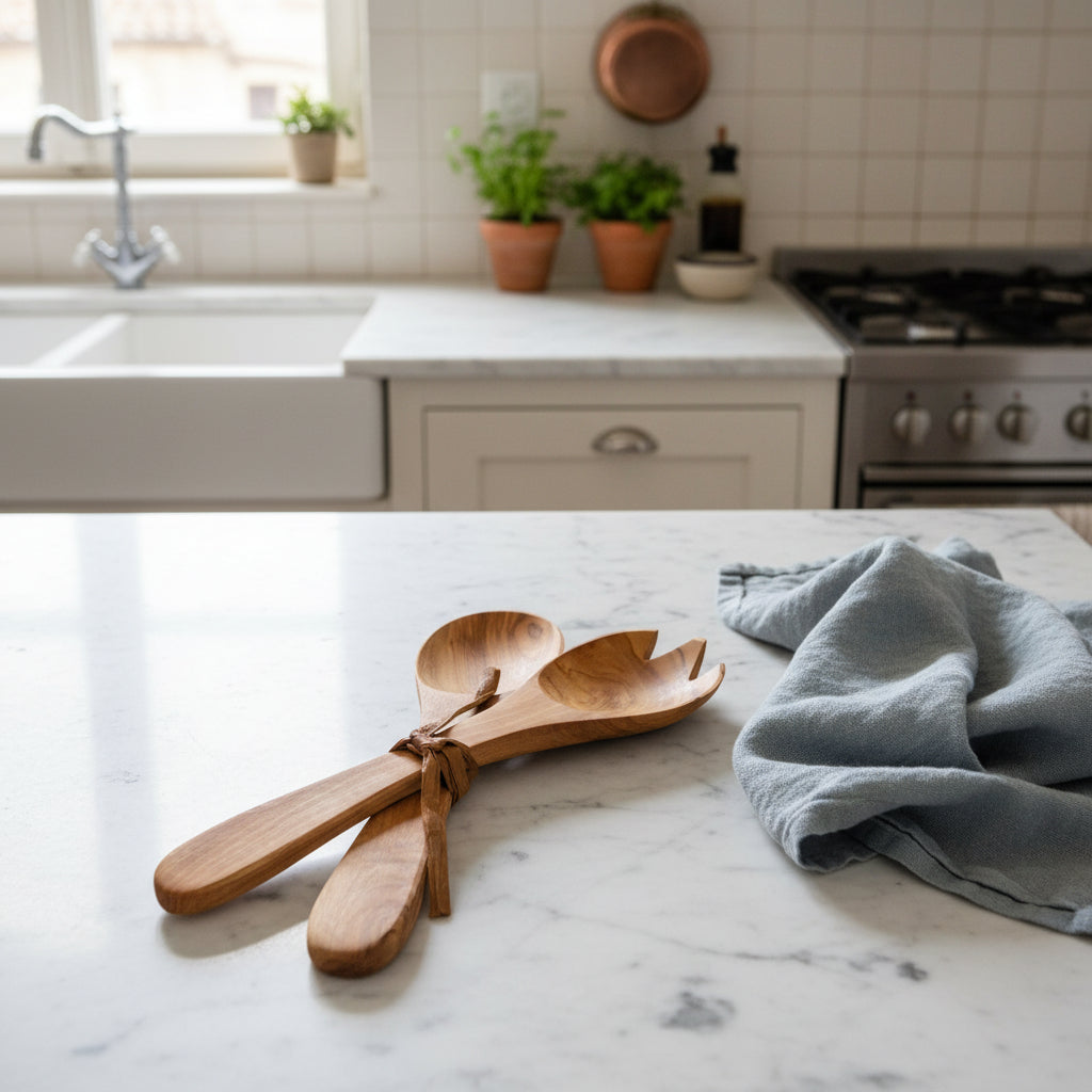 Salatbestikk - Oliventre (21 cm)