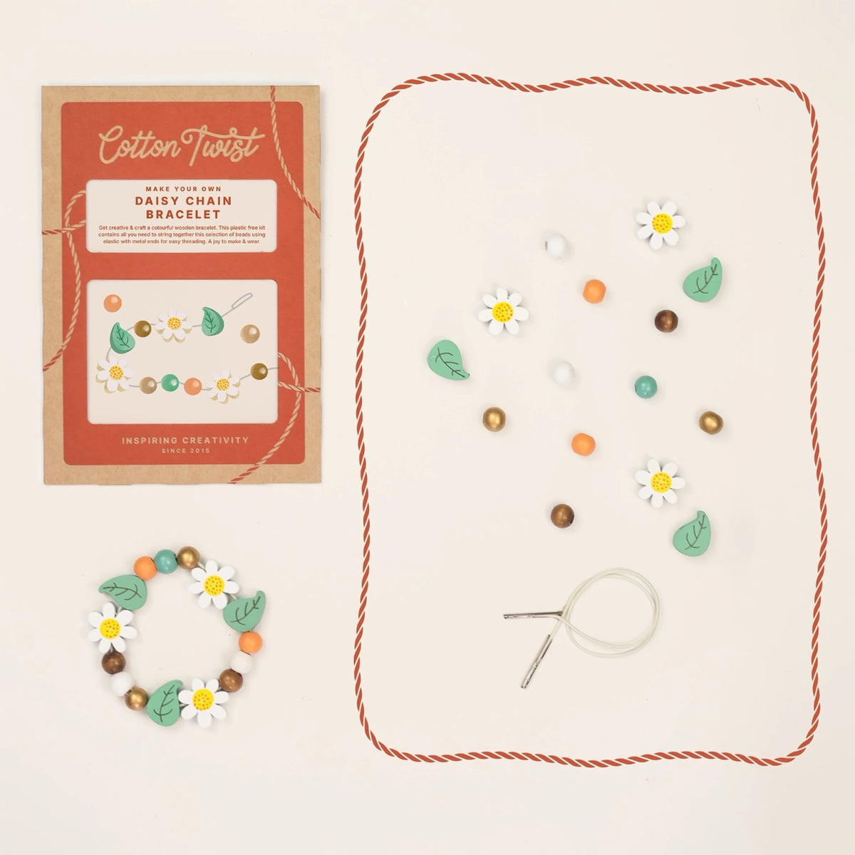 DIY-Kit - Tusenfryd Blomsterarmbånd | Cotton Twist