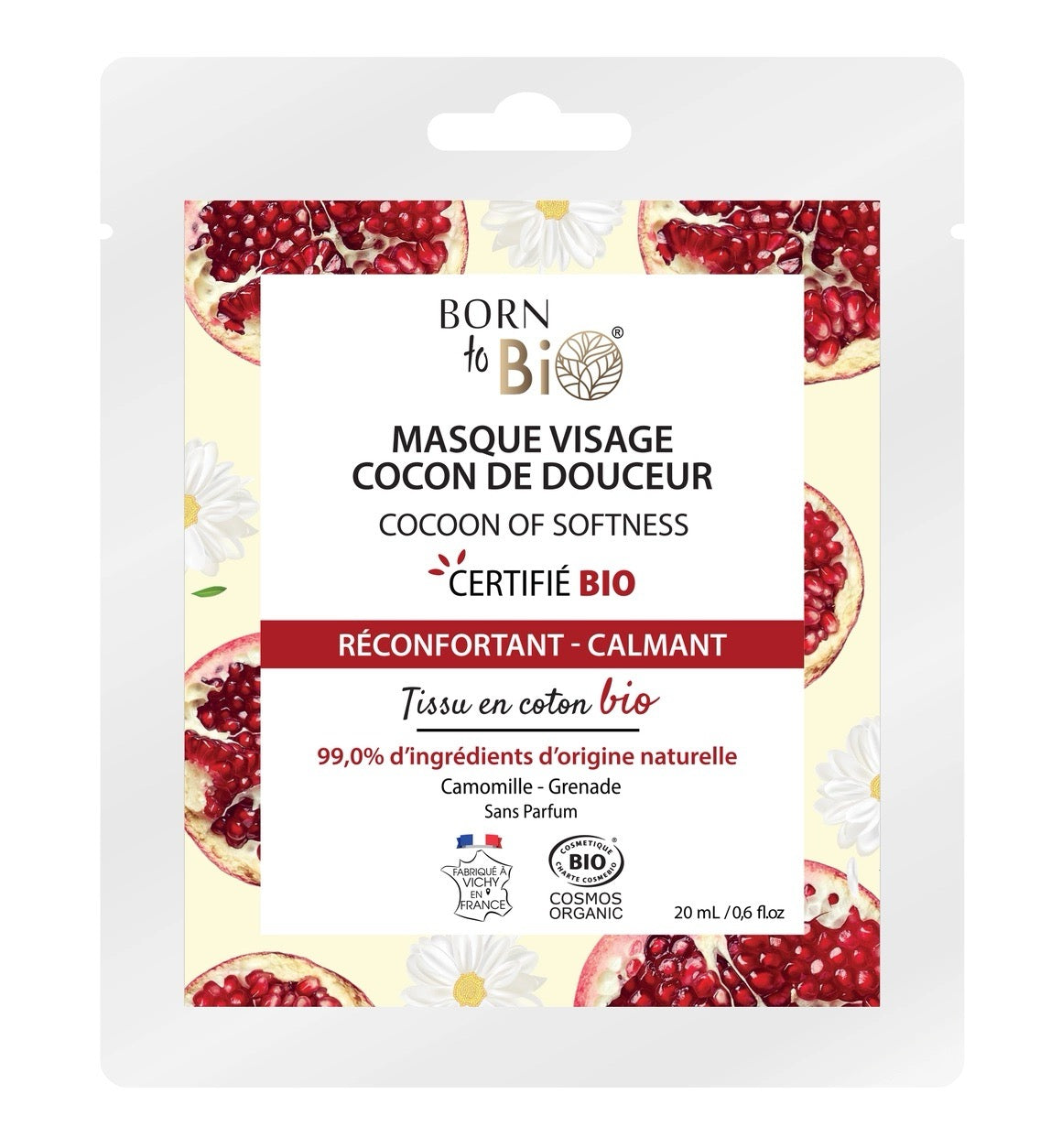 Ansiktsmaske for Sensitiv Hud - Parfymefri | Born to Bio