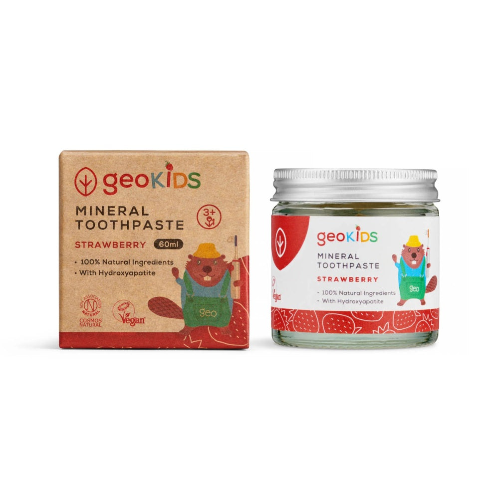 Fluoridfri Barnetannkrem - Jordbær m/Hydroksyapatitt | Georganics