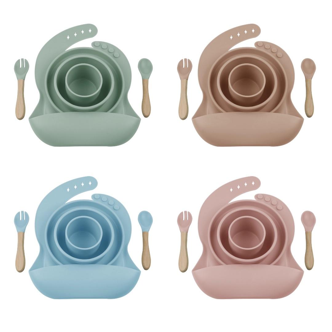 Spisesett (5-pk) - Food-grade Silikon