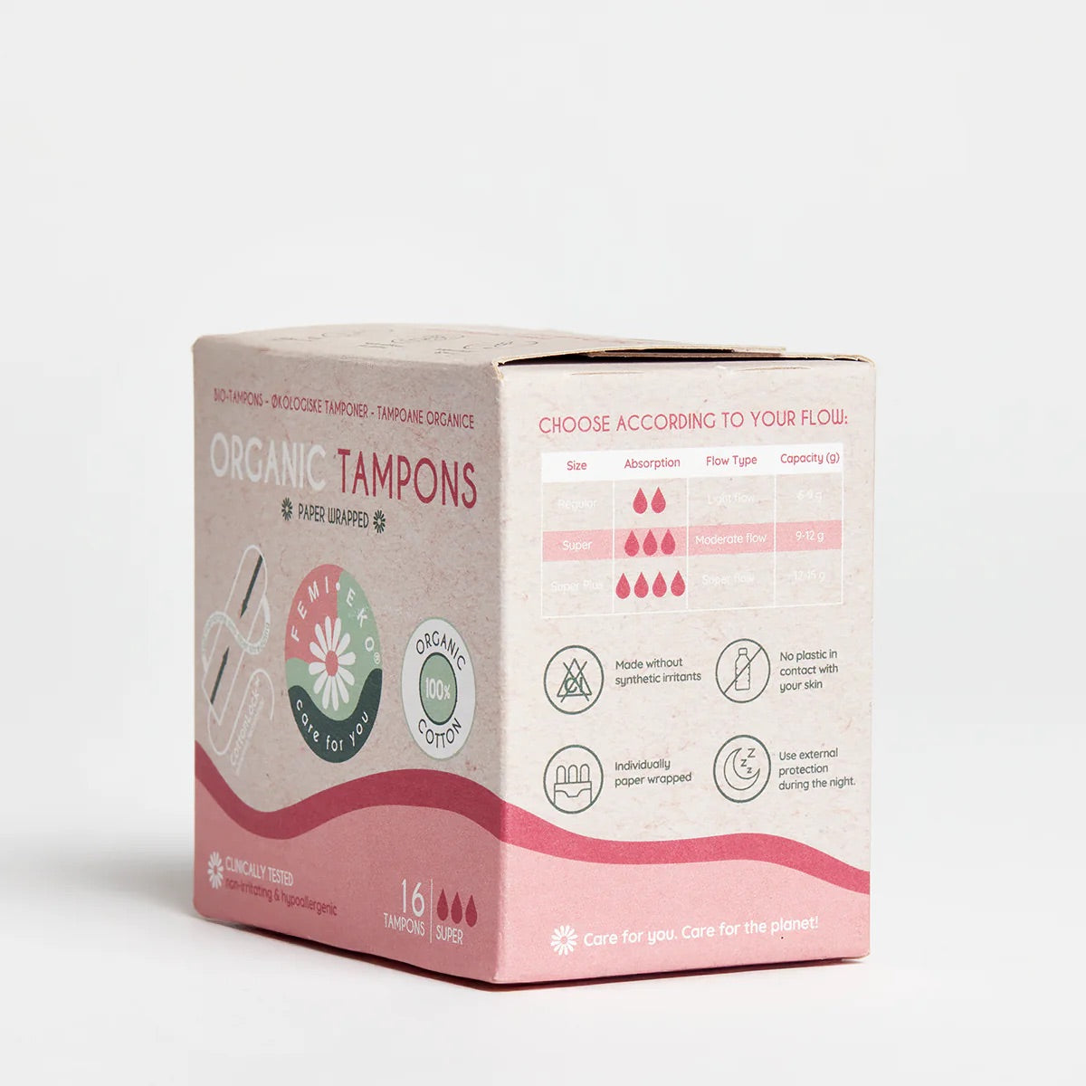 Tamponger i Økologisk Bomull - Regular | Femi.Eko®