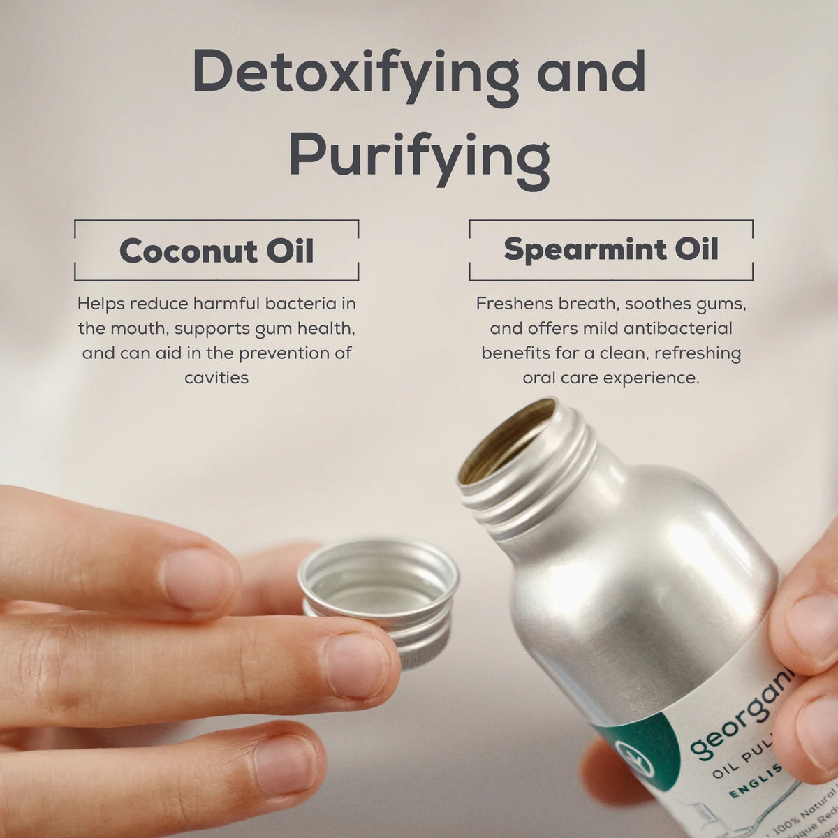 Oil Pulling Mouthwash - Spearmint (100 ml) | Georganics