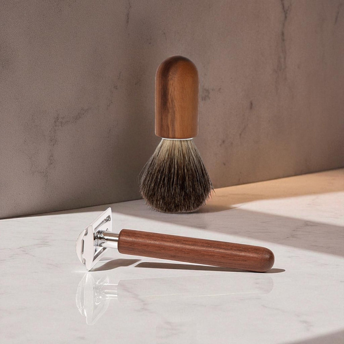 Barberingssett (2-pk) - Barberhøvel og Kost