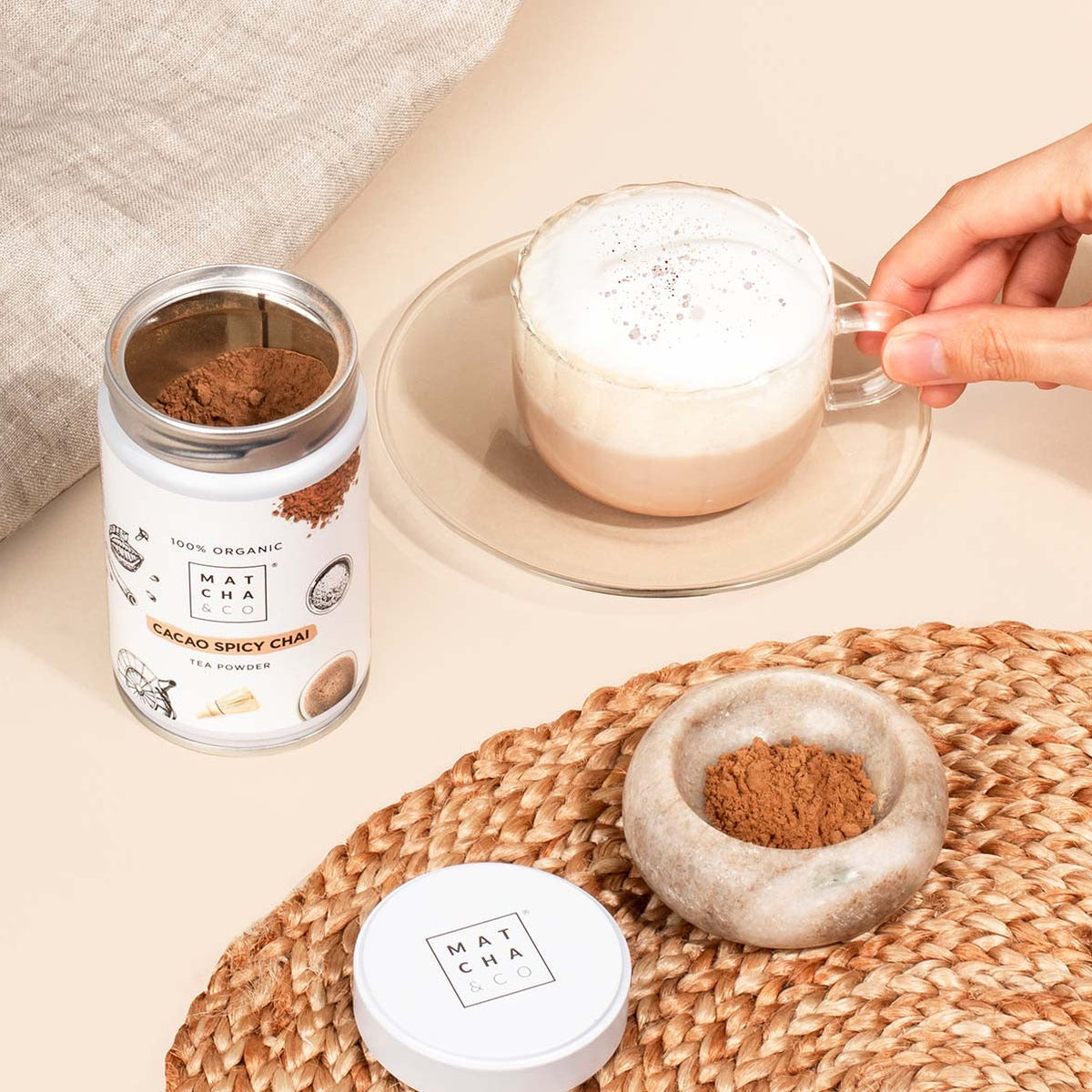 Økologisk Cacao Chai Matcha Tea
