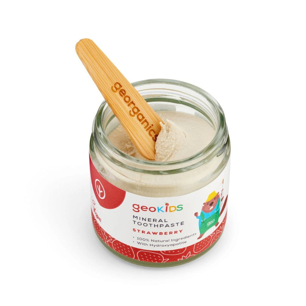 Fluoridfri Barnetannkrem - Jordbær m/Hydroksyapatitt | Georganics