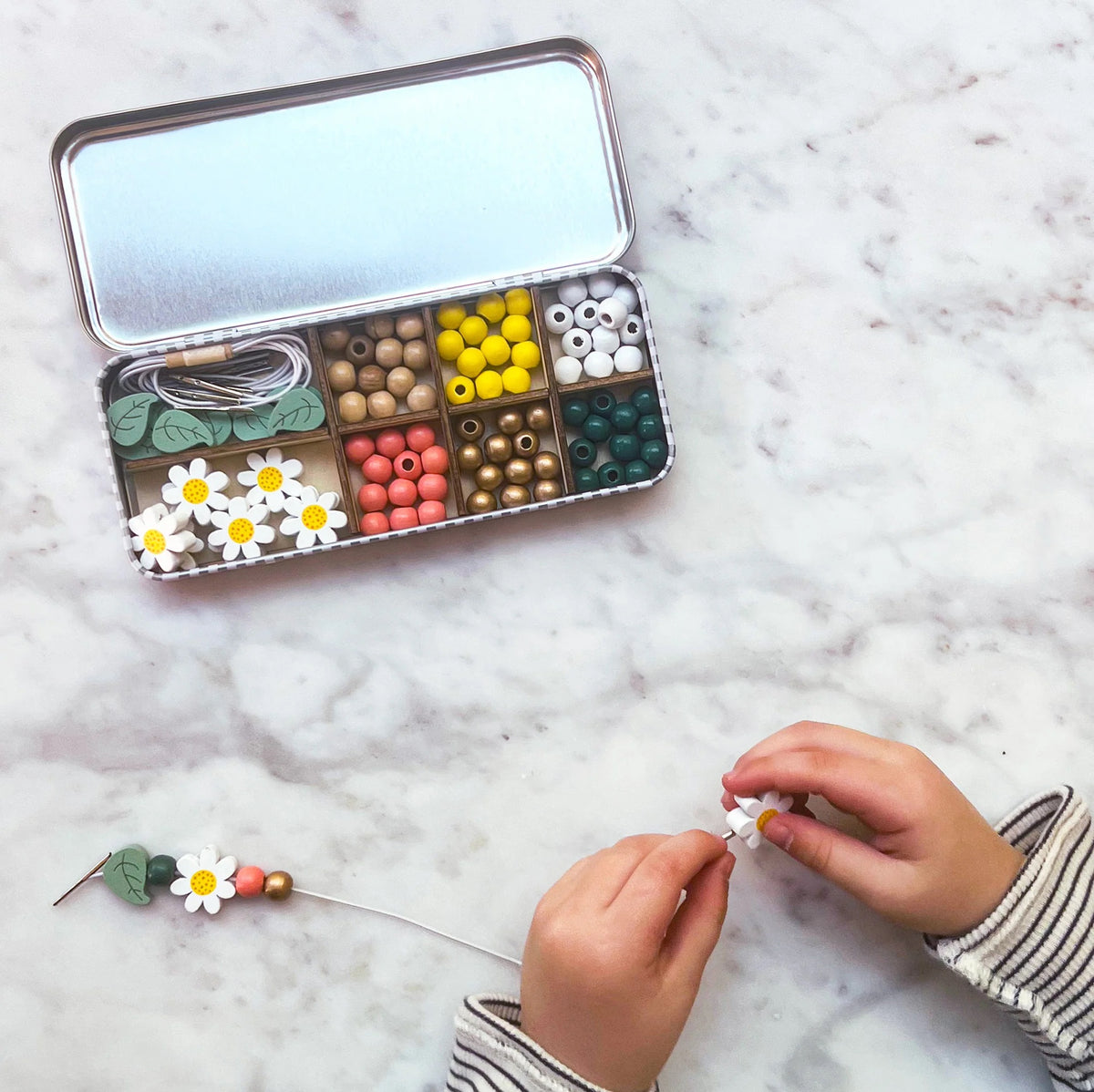 DIY-Kit Armbånd - Tusenfryd (5 stk) | Cotton Twist