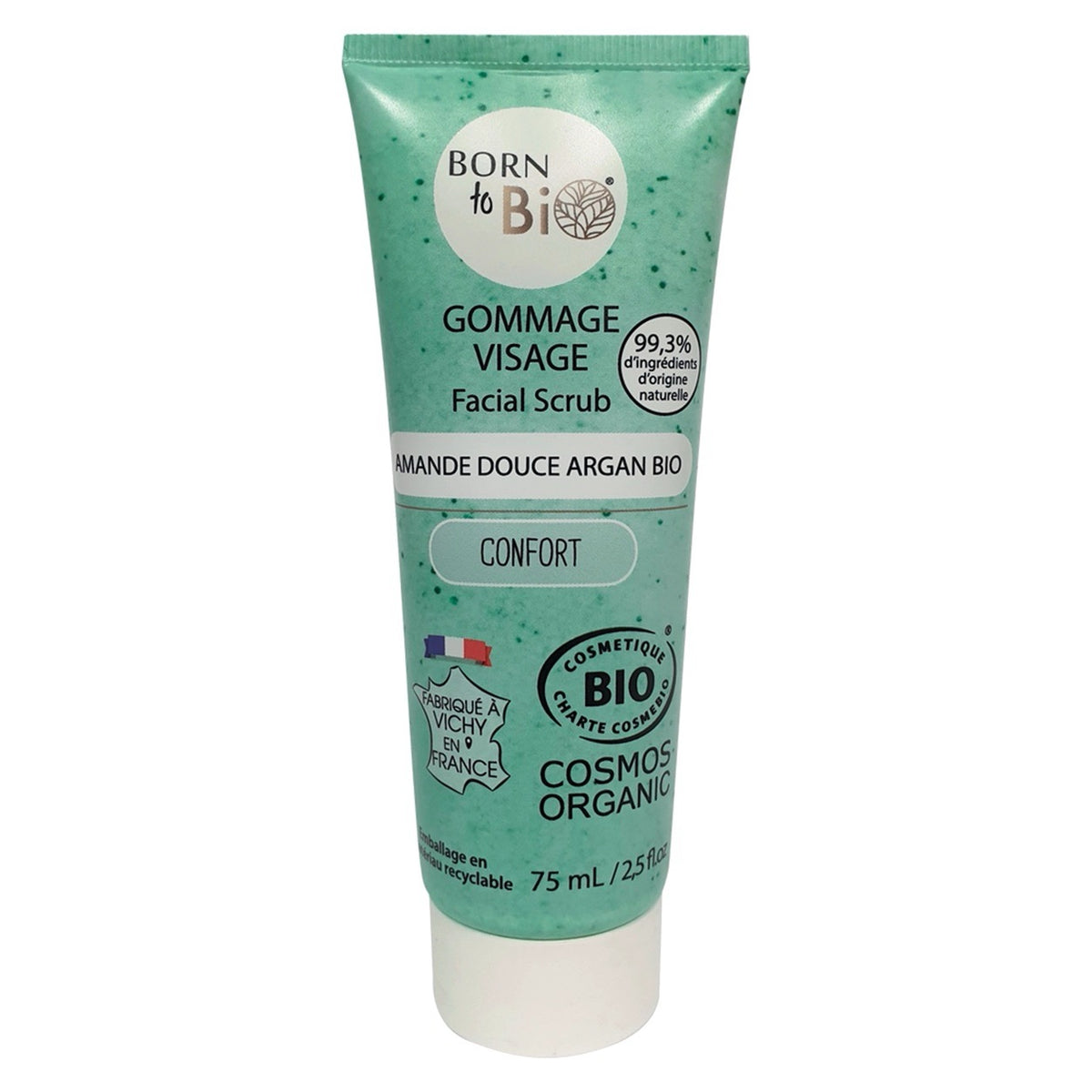 Ansiktsskrubb - Søtmandel + Argan | Born to Bio