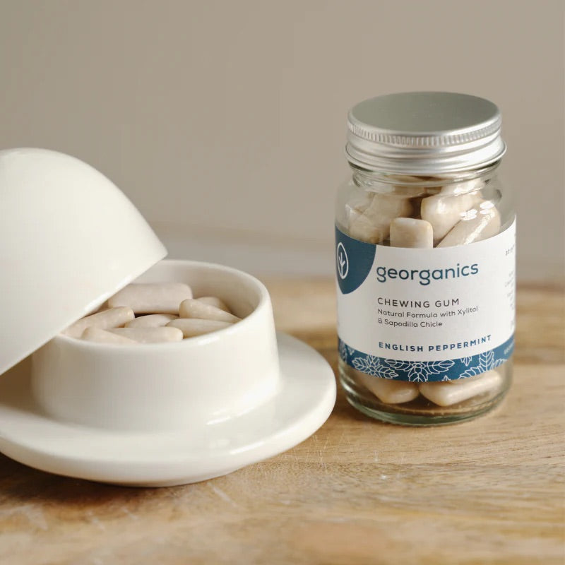 Plastfri Tyggegummi - Peppermynte (30 stk) | Georganics