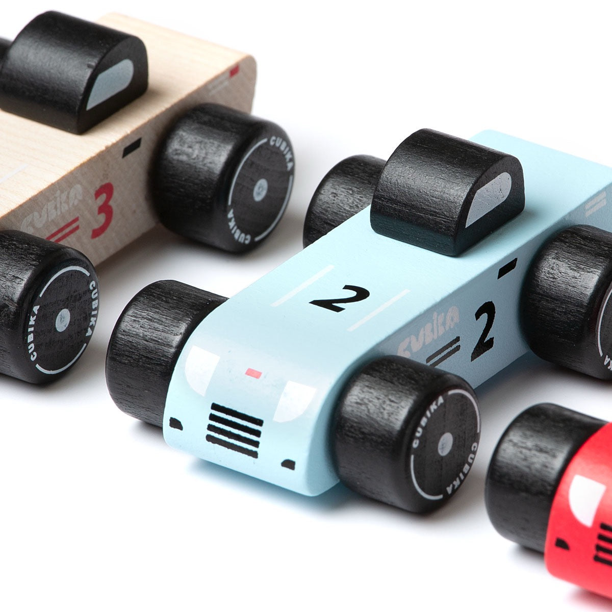 Racerbilsett i Tre (3-pk) | Cubika