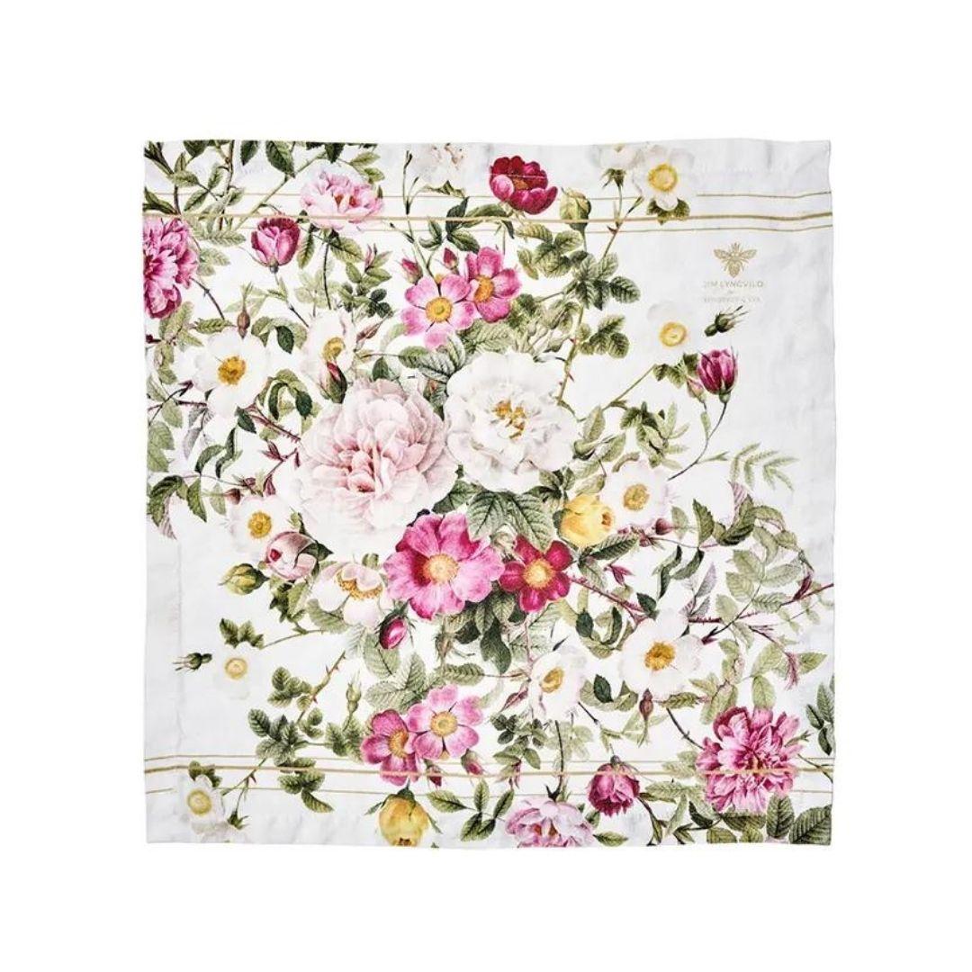Servietter i lin (2-pk) - Rose Flower Garden
