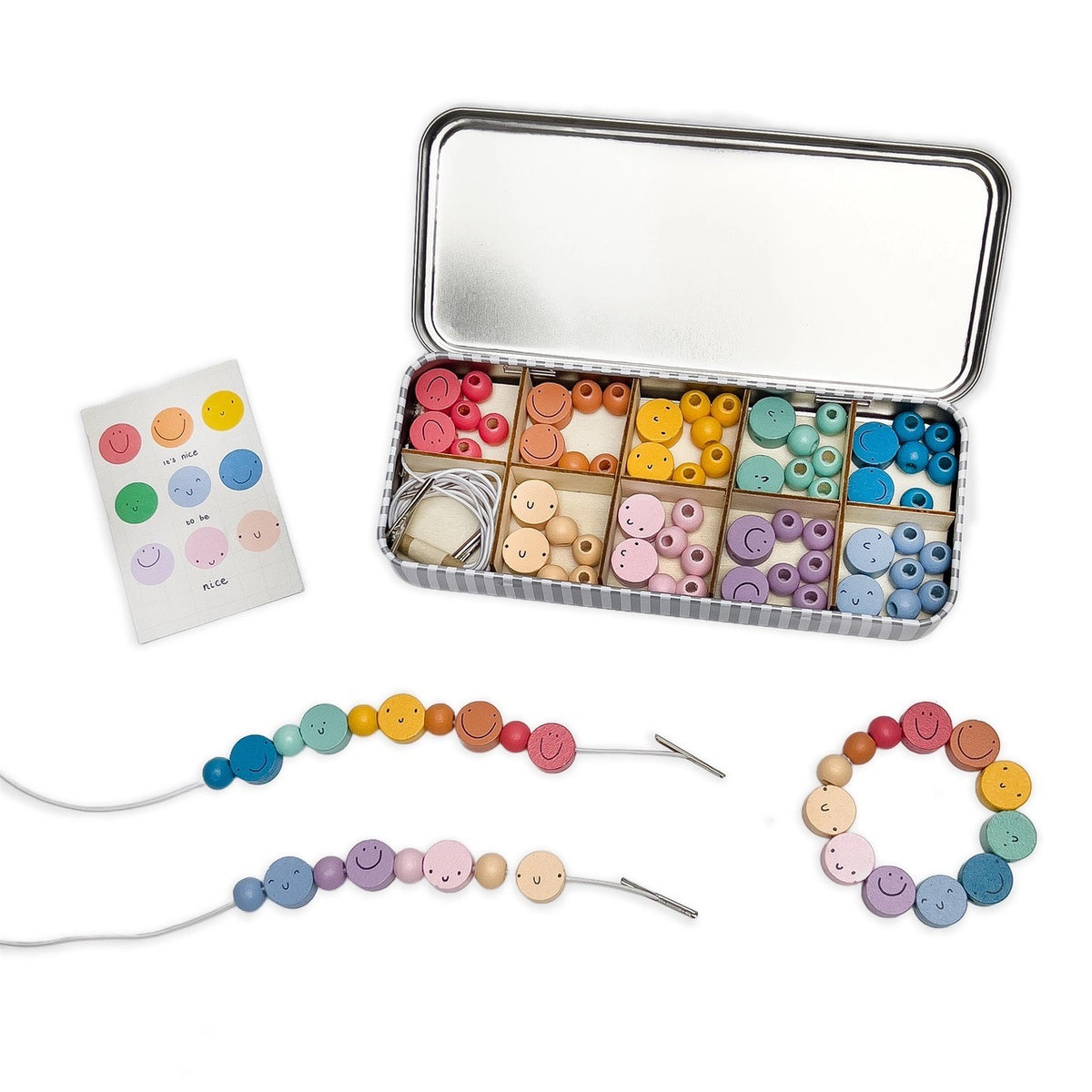 DIY-Kit - Armbånd «It's Nice to Be Nice» (5 stk) | Cotton Twist