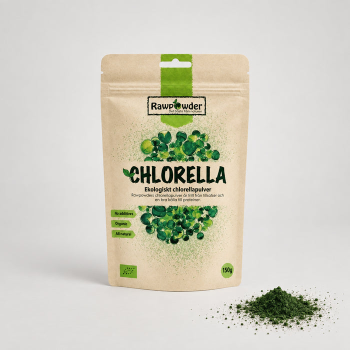 Økologisk Chlorellapulver (150 g)