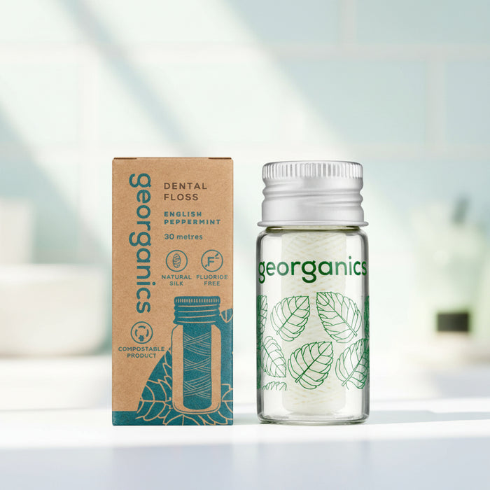 Plastfri Tanntråd, 100 % Silke fra Georganics