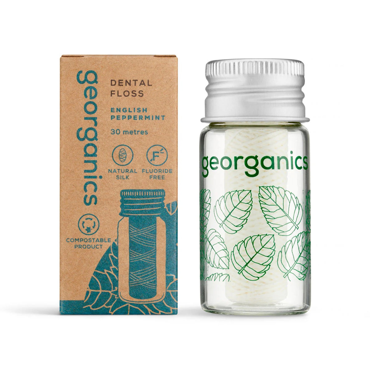 Plastfri Tanntråd - 100 % Silke | Georganics