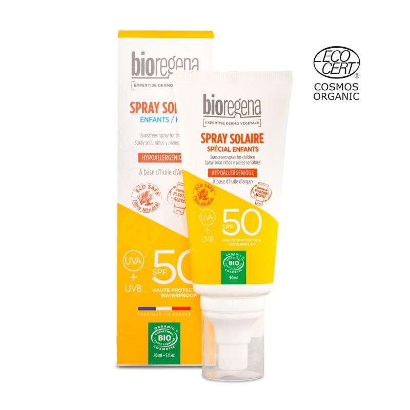 Solkremspray for barn SPF 50 - Naturlige UV-filtre | Bioregena