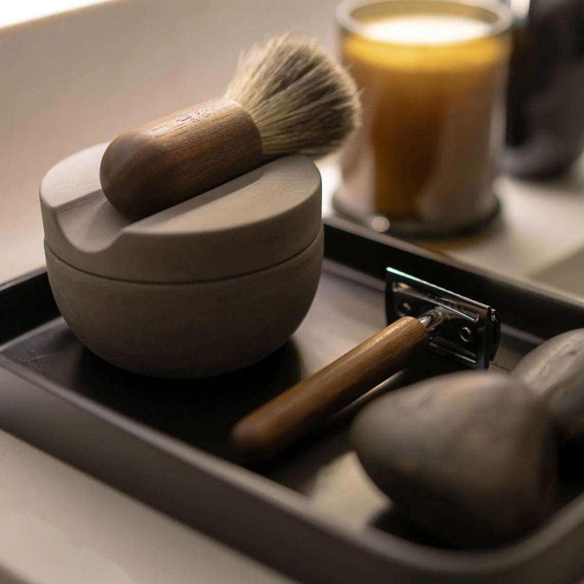 Barberingssett (2-pk) - Barberhøvel og Kost