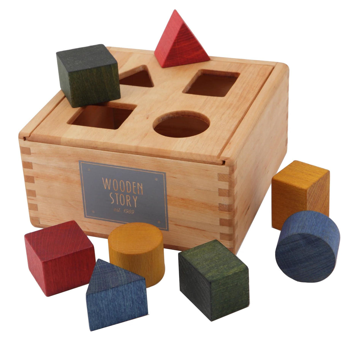 Puttekasse i FSC-tre - Regnbuefarger | Wooden Story
