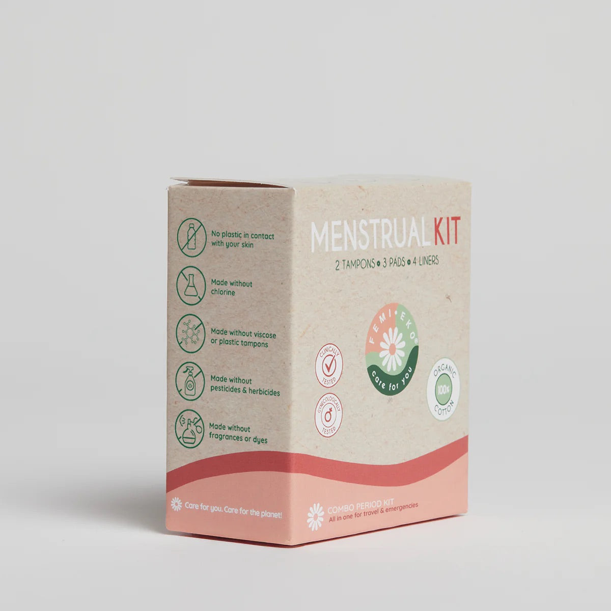 Menstruasjonskit All-in-One - Økologisk Bomull | Femi.Eko®
