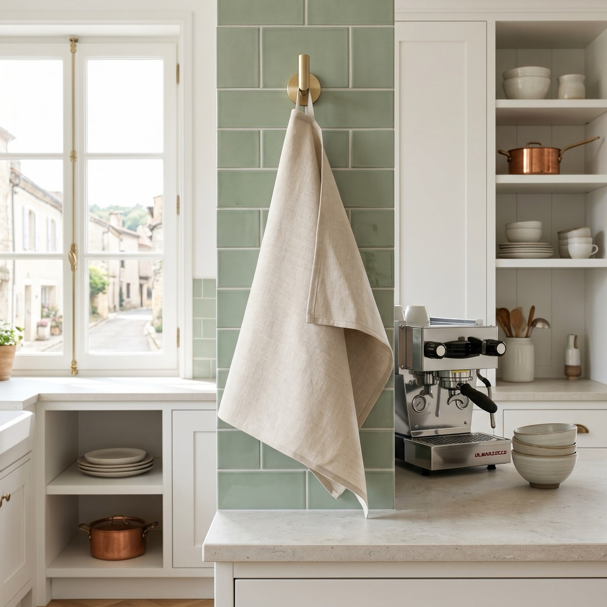 Kjøkkenhåndkle i Lin - Naturfarge | MagicLinen