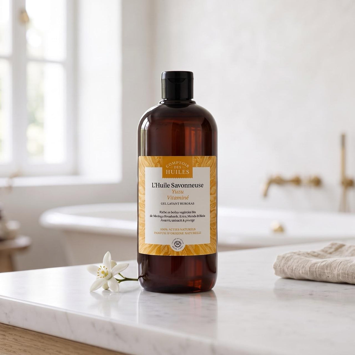 Økologisk Dusjolje - Yuzu og Moringa (500 ml) | Comptoir des Huiles