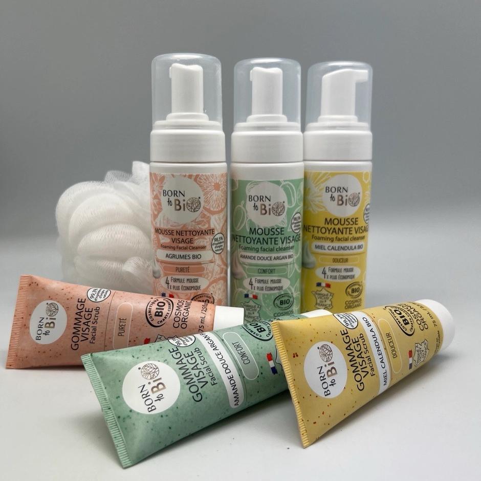 Ansiktsskrubb - Søtmandel + Argan | Born to Bio