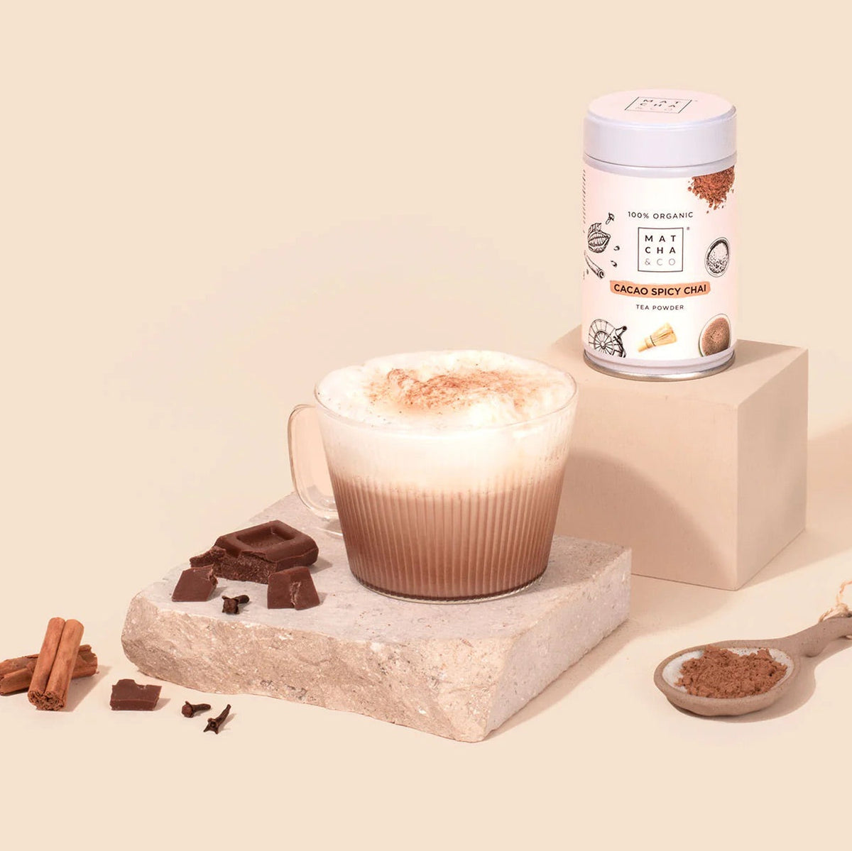 Økologisk Cacao Chai Matcha Tea