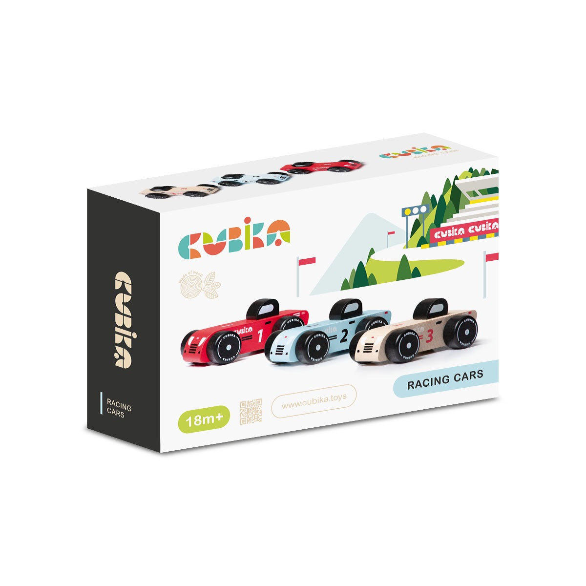 Racerbilsett i Tre (3-pk) | Cubika