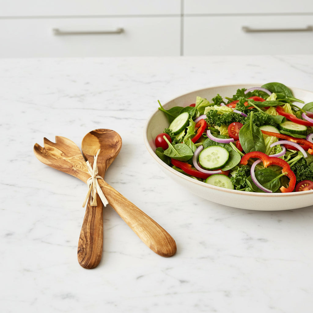 Salatbestikk - Oliventre (30 cm)