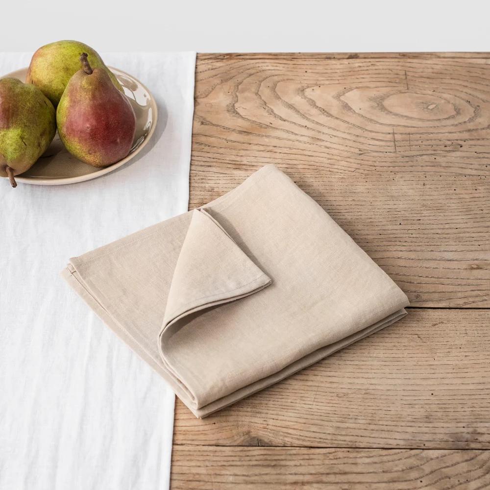 Linservietter - Naturfarget (2-pk)
