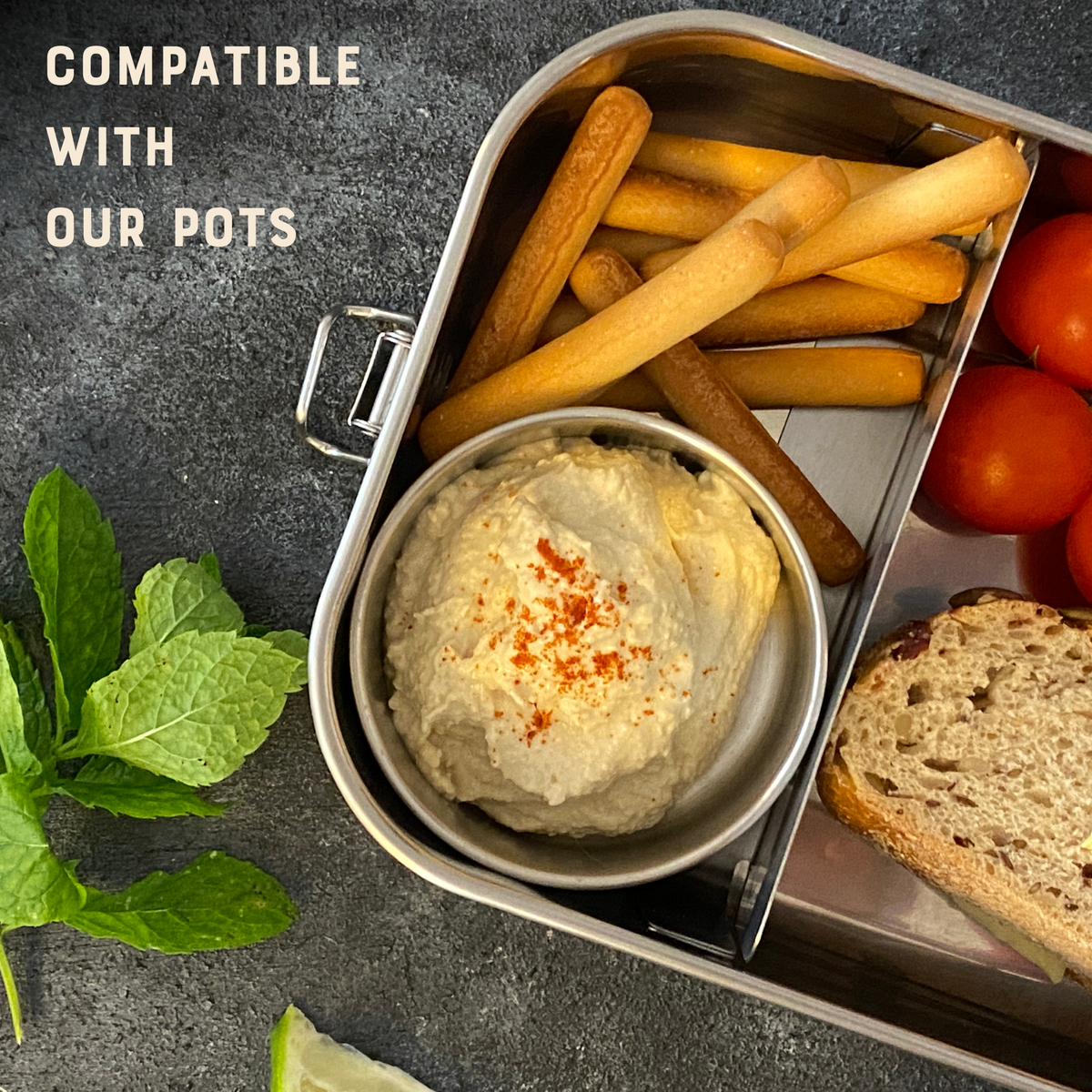 Bento-matboks i rustfritt stål