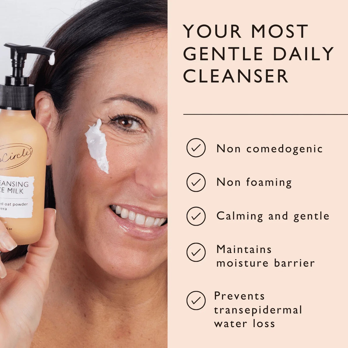 Cleansing Face Milk - Oat Powder + Aloe Vera
