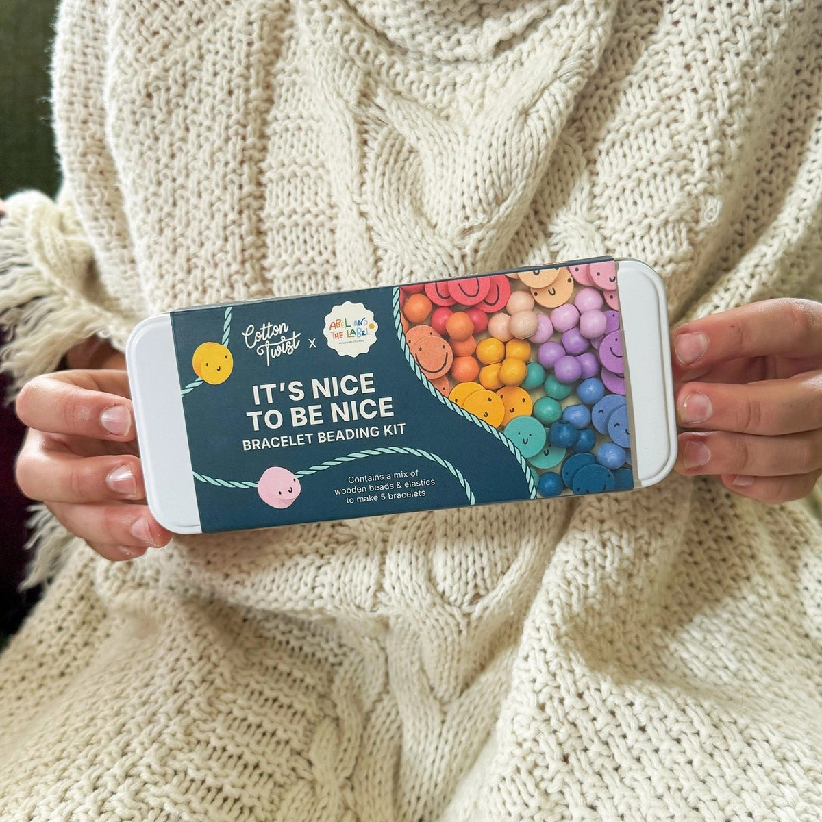 DIY-Kit - Armbånd «It's Nice to Be Nice» (5 stk) | Cotton Twist