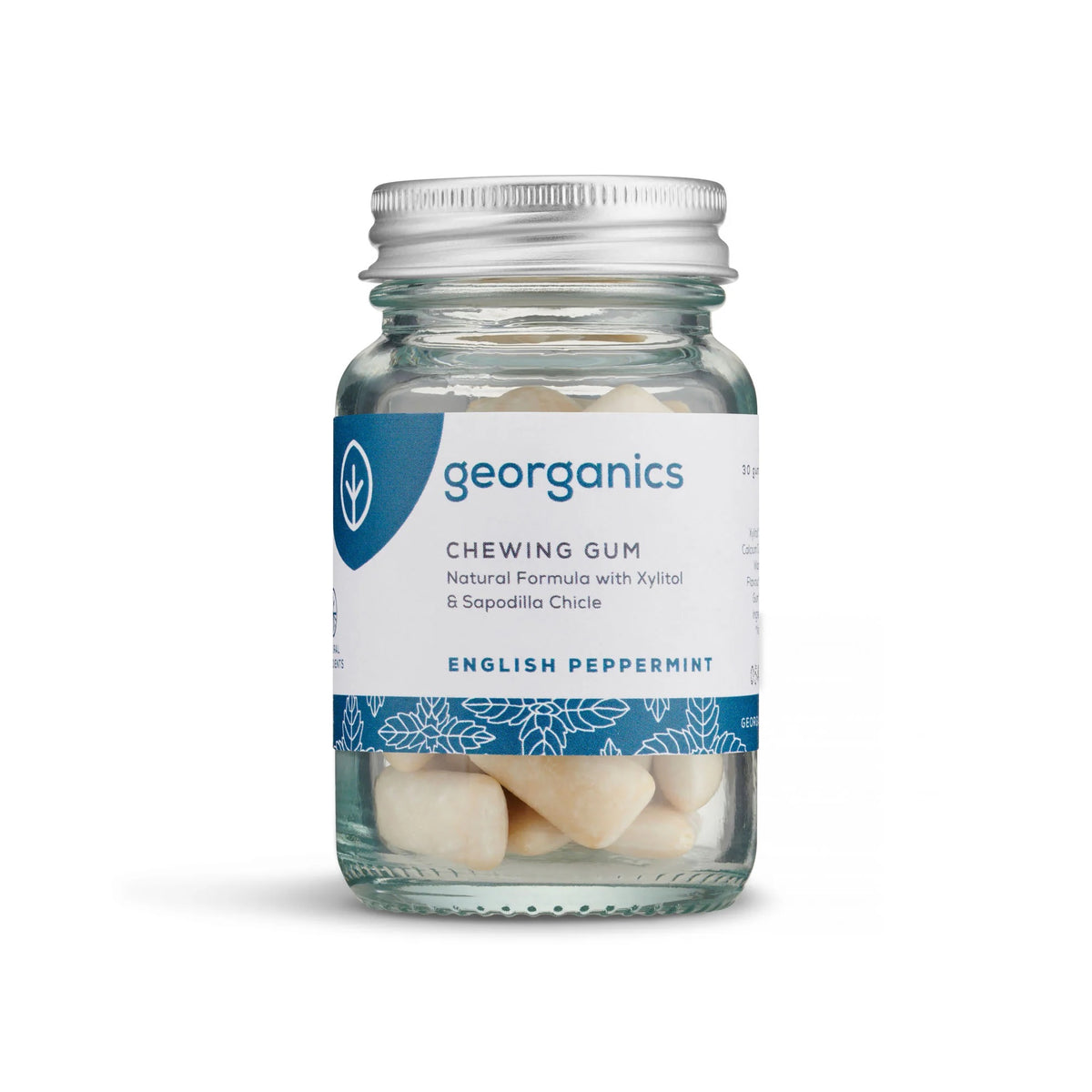Plastfri Tyggegummi - Peppermynte (30 stk) | Georganics