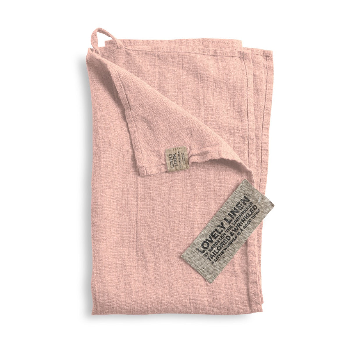Kjøkkenhåndkle i lin, ferskenrosa, Lovely Linen