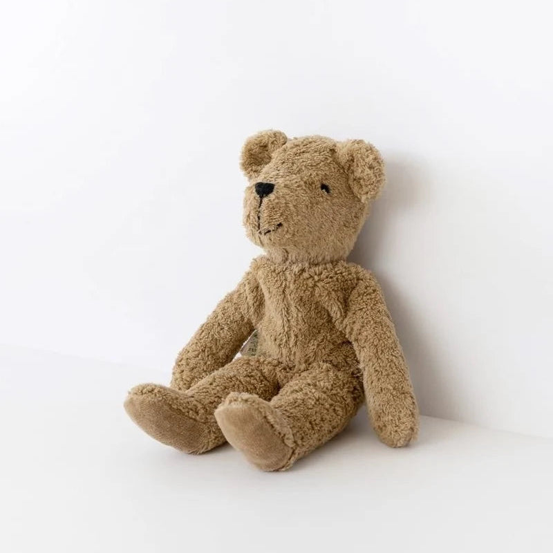 Beige plastfri bamse fra Senger Naturwelt, i økologisk bomull