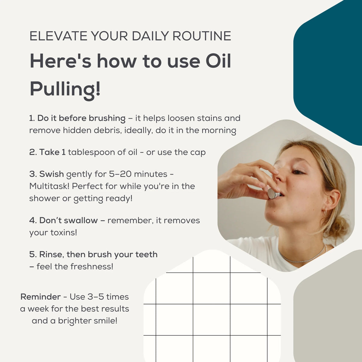 Oil Pulling Mouthwash - Charcoal (100 ml) | Georganics