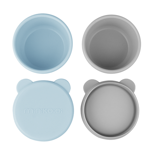 Silikonskål med Lokk 2-pk - Food-grade Silikon