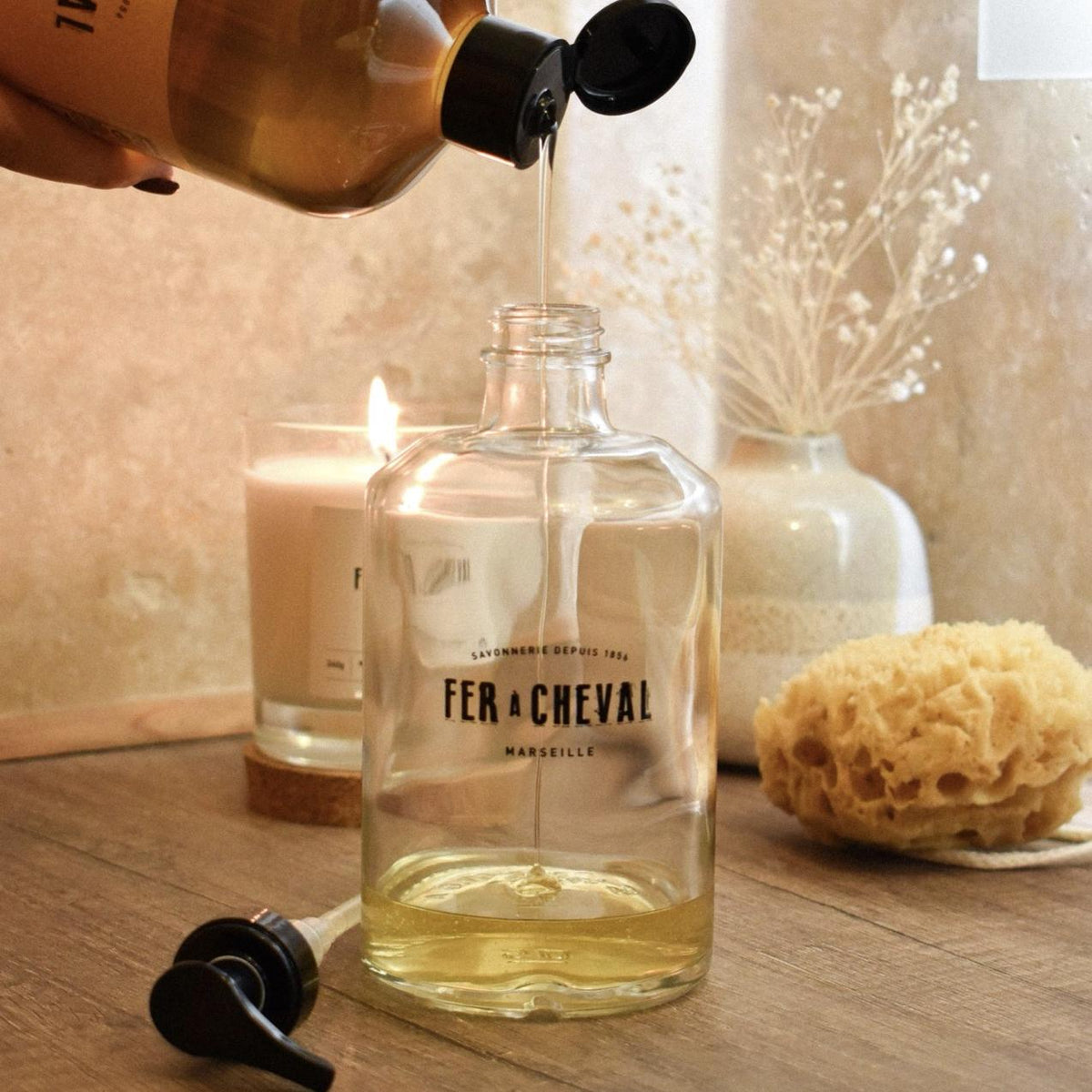 Såpedispenser - Glass (500 ml) | Fer à Cheval