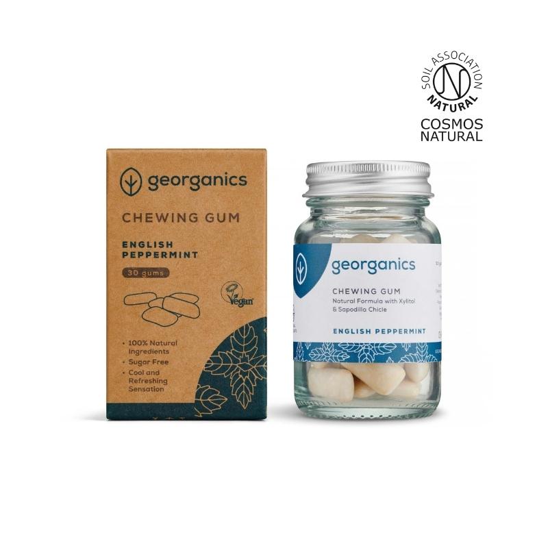 Plastfri Tyggegummi - Peppermynte (30 stk) | Georganics