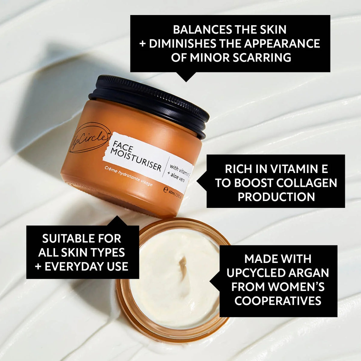 Ansiktskrem - Vitamin E + Aloe Vera (30 ml)